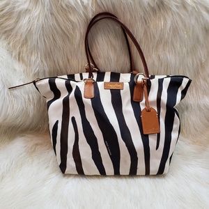 Dooney & Bourke | Zebra Stripe Canvas Handbag
